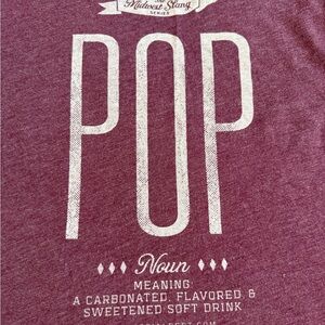 Purple Graphic Tee with 'POP' Print